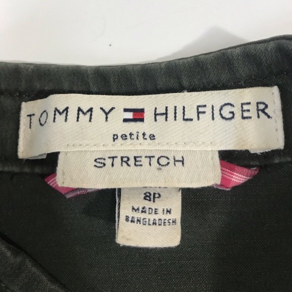 Tommy Hilfiger Army Green Short Military Utility Jacket Size 8P - Picture 10 of 16